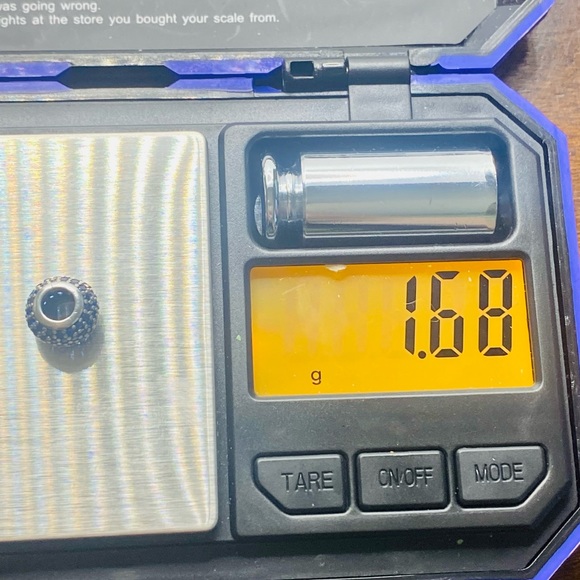 EUC Pandora 791051NCB Sterling Silver Pave Lights Charm w/ Blue Nano Crystal - Picture 13 of 13